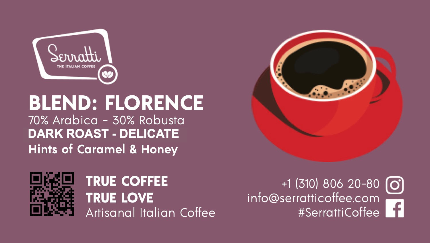 Bag of Whole Coffee Beans Blend Florence 10 oz