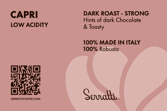 Bag of Whole Coffee Beans Blend Capri 8 oz