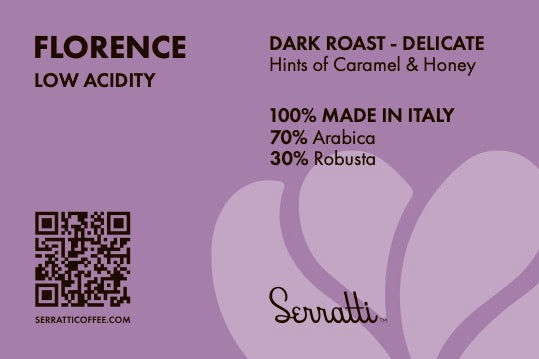 Bag of Whole Coffee Beans Blend Florence 8 oz