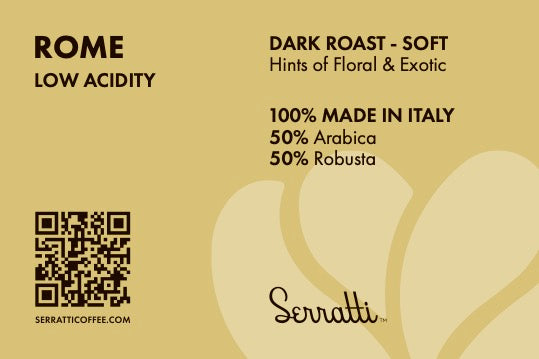 Bag of Whole Coffee Beans Blend Rome 8 oz